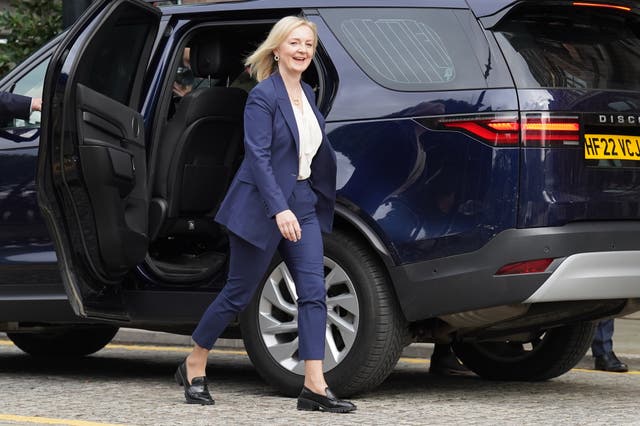<p>The tagline for Liz Truss’s conference rally was ‘Make Britain Grow Again’ </p>