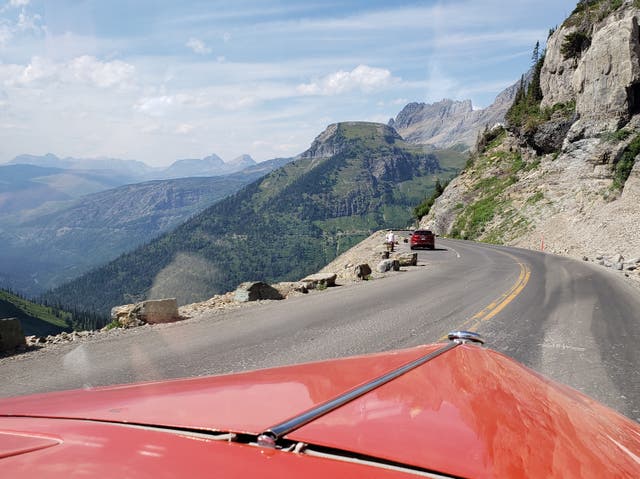 <p>Trading the RV for the view from the front seat of Red Bus tours in Yellowstone</p>