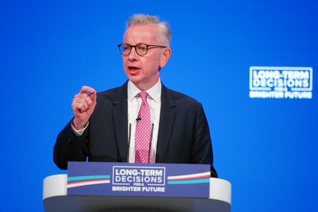 <p>Michael Gove at Tory conference</p>